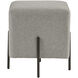 Heston 16.5 inch Black / Dorset Platinum Ottoman